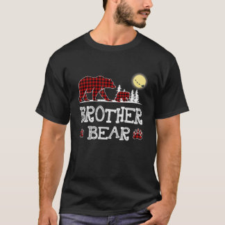 ブラザーベアークリスマスパジャマレッドプリドバッファローファ Tシャツ