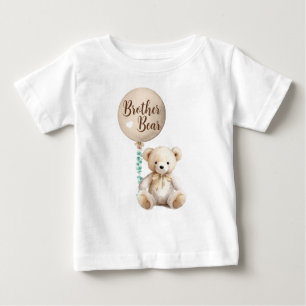 ブラザーベアーテディベビーシャワーTシャツ ベビーTシャツ