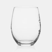 ブラザーベアートバル書パーソナライズされた道 ステムなしワイングラス (右)