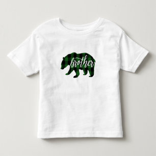 ブラザーベア グリーンチェック トドラーTシャツ