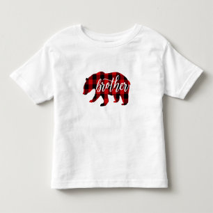 ブラザーベア レッド プラッド トドラーTシャツ