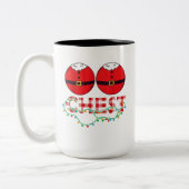 ブラザーベアLGBTクリスマスレインボープライドゲイレズ ツートーンマグカップ (左)