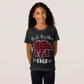 ブラザーベ最高のービーエバーバッファロープレイド赤マッチング Tシャツ (正面フル)