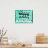 ブラザーポスタお気に入りのーへのハッピーバースデー ポスター (キッチン)