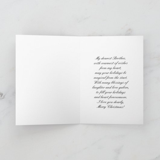 ブラザーメリークリスマス – 曇り木 シーズンカード (内部)