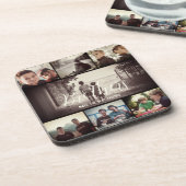 ブラザーモダンフリ最高のーズDark Photo Collage コースター (左側)