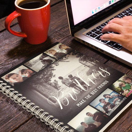 ブラザーモダンフリ最高のーズDark Photo Collage ノートブック