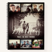 ブラザーモダンフリ最高のーズDark Photo Collage ノートブック (正面)