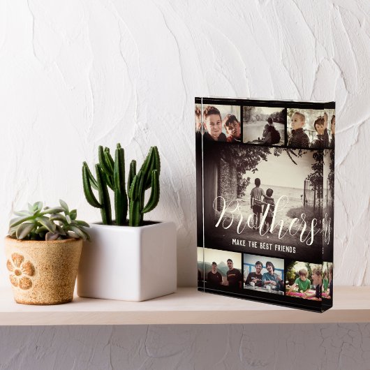 ブラザーモダンフリ最高のーズDark Photo Collage フォトブロック