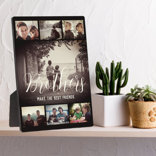 ブラザーモダンフリ最高のーズDark Photo Collage フォトプラーク