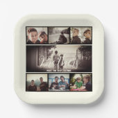 ブラザーモダンフリ最高のーズDark Photo Collage ペーパープレート (正面)