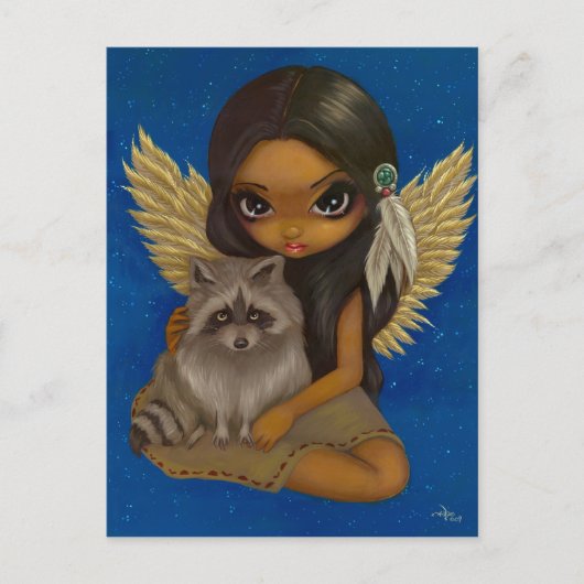 「ブラザーラクーン」はがき ポストカード (正面)