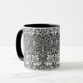 ブラザーラビットブラックパターンウィリアム・モリス マグカップ (正面左)