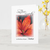 ブラザーレッドフラワー悔やみや弔慰 カード (黄色い花)