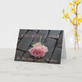 ブラザーロス悔やみや弔慰バラカード カード (黄色い花)