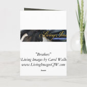 ブラザーワイルドホースグリーティングカード カード (裏面)