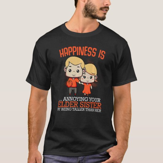 ブラザー兄弟姉妹マッチング誕生日最古のおもしろいレラ Tシャツ (正面)