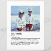 ブラザー定パーソナライズされた義引用文ウォールアート (正面)