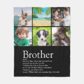 ブラザー定義クールおもしろい写真コラージュ フリースブランケット (正面)