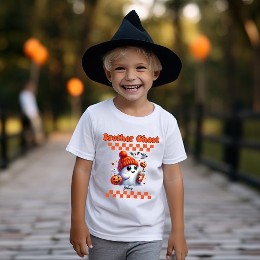 ブラザー幽霊パーソナライズされたの男の子への贈り物 Tシャツ