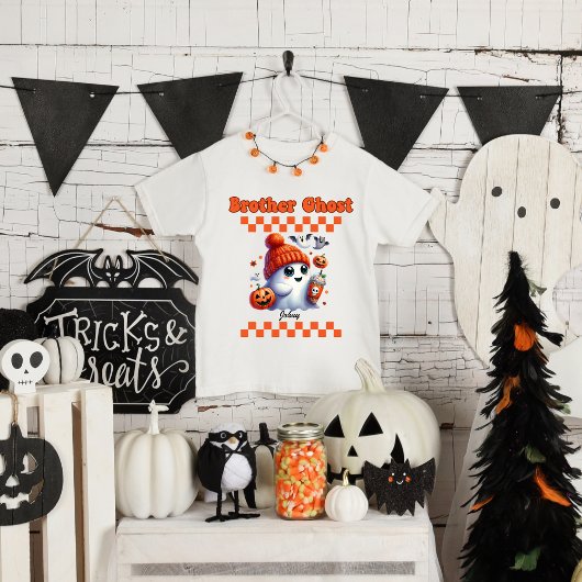 ブラザー幽霊パーソナライズされたの男の子への贈り物 Tシャツ