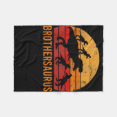 ブラザー恐竜5子ビッグおもしろいリトルブラザー フリースブランケット (正面(横))