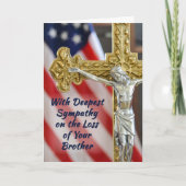 ブラザー悔やみや弔慰宗教キリスト教軍隊 カード (正面)