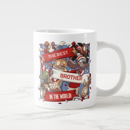 ブラザー最高のアンおもしろいファン漫画 ジャンボコーヒーマグカップ (右)
