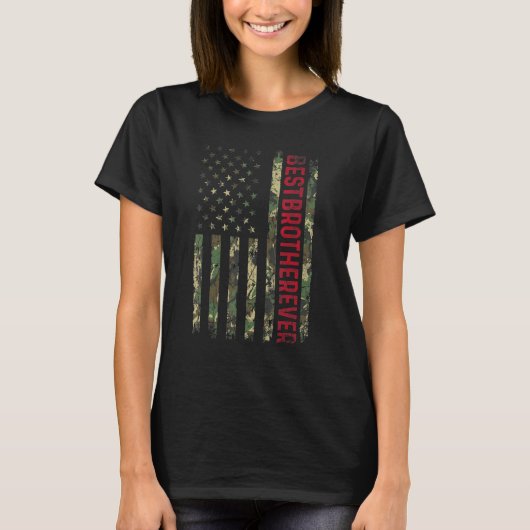 ブラザー最高のエバーアメリカ国旗のヴィンテージ父のD Tシャツ (正面)