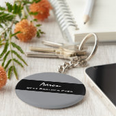 ブラザー最高のエバーグレイ&ブラック名前をカスタムするZ13 キーホルダー (側面)