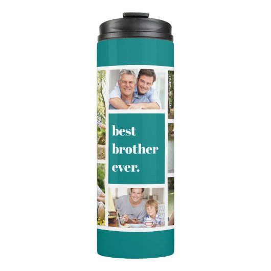 ブラザー最高のエバーフォトコラージュティール(緑がかった色)とホワイト タンブラー (正面)