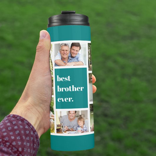 ブラザー最高のエバーフォトコラージュティール(緑がかった色)とホワイト タンブラー
