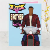 ブラザー最高のズ・ハンズ・ダウン・アフリカ系アメリカ誕生日 カード (黄色い花)