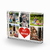 ブラザー最高の赤いハート フォトブロック (右)