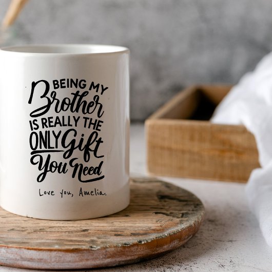 ブラザー最高の・エバー |おもしろい義理の兄弟 コーヒーマグカップ