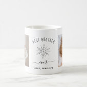 ブラザー最高の・エバー | 2枚のフォトシルバースノーフレーク コーヒーマグカップ (中央)