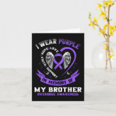 ブラザー薬の過剰摂取の記憶の紫が待っている カード (黄色い花)