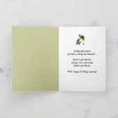 ブラザー誕生日おもしろいの芝刈り機侮辱 カード (内部)