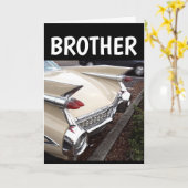 ブラザー誕生日クラシック車キャディ挨拶カード カード (黄色い花)