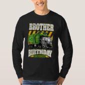 ブラザー誕生日クルーごみ収集車 Tシャツ (正面)