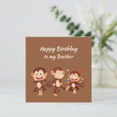 ブラザー誕生日間抜けズワンダリーモンキー カード (スタンド正面)