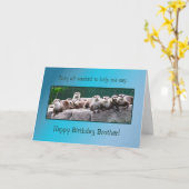 ブラザー誕生日(カワウソ) カード (黄色い花)