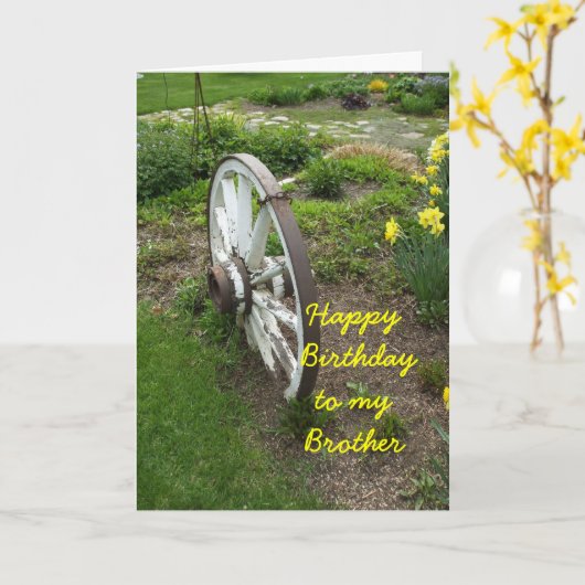 ブラザー誕生日 カード (黄色い花)