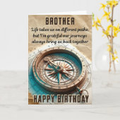 ブラザー誕生日、5" x 7"折り畳みグリーティングカード カード (黄色い花)