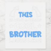 ブラザー2021おもしろいギフト本当の兄弟カッコいい ワインラベル (シングルラベル)