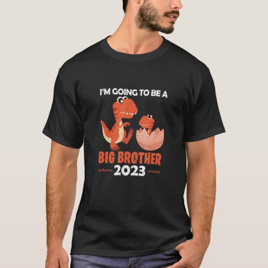 ブラザー2023ビッグBro恐竜レックスベビー妊娠V Tシャツ (正面)