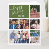 ブラザー7フォトコラージュパーソナライズされた誕生日 カード (正面)