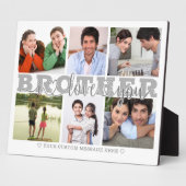 ブラザー・アイ・ラブ・ユー6フォトコラージュ・グレー8x10 フォトプラーク (側面)