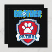ブラザー・パトロール・シャツ – 犬の母親パパギフト誕生日 シーズンカード (正面/裏面)