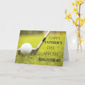 ブラザー・ファーザー・デイ・ゴルフボール・イン・グラス カード (黄色い花)